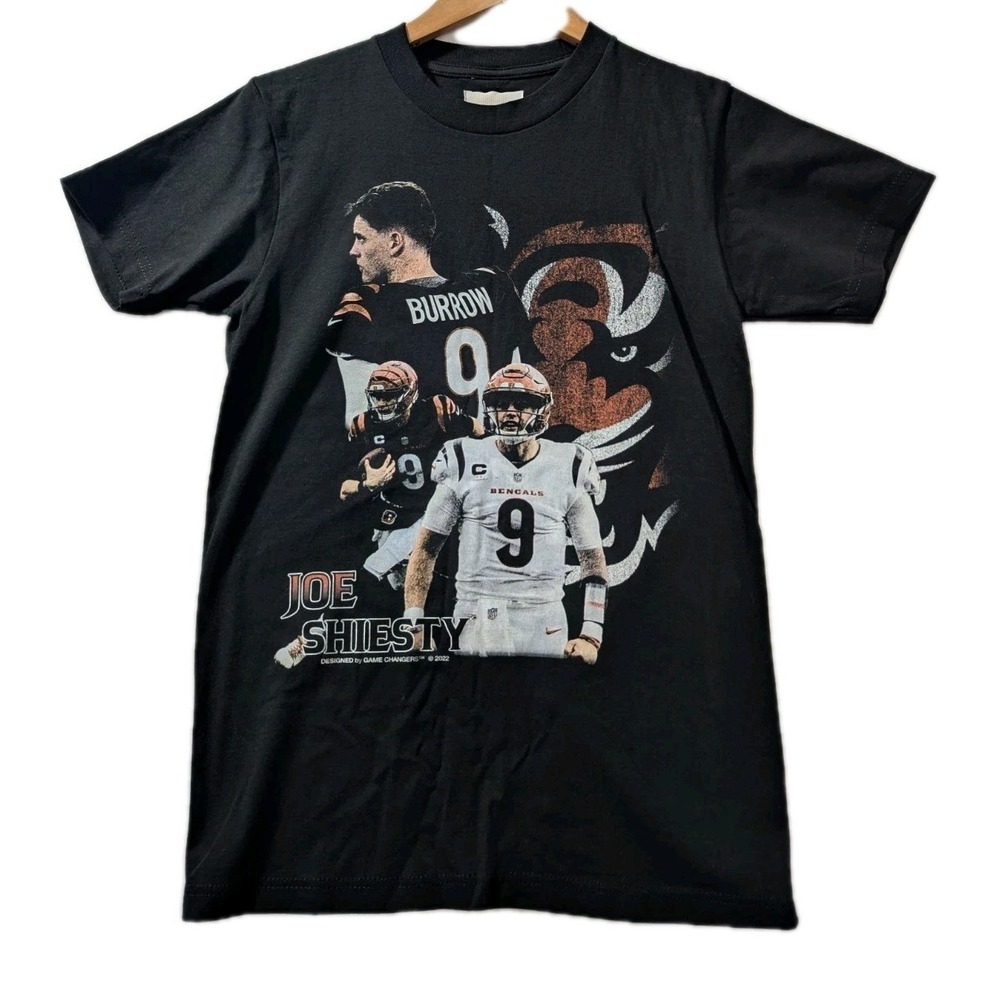 Game Changer Joe Burrow Shiesty Tee S‎ Bengals 9 NFL Graphic Shirt Black